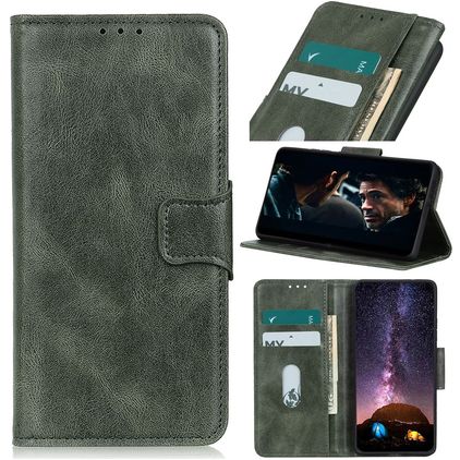 Mobigear Classy POCO F4 Cover a libro portafoglio - Verde