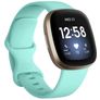 Mobigear Sport Dual Bracelete Silicone Fecho de pino e passador para Fitbit Sense - Turquesa
