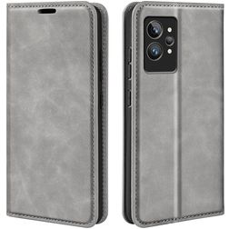 Mobigear Retro Slim Realme GT2 Pro Cover a libro portafoglio - Grigio