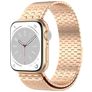 Mobigear London Bracelete Aço inoxidável Fecho magnético para Apple Watch - 49/46/45/44 mm - Rosa dourado