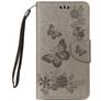 Mobigear Butterfly Samsung Galaxy A8 (2018) Knížkové pouzdro Peněženka - Šedá