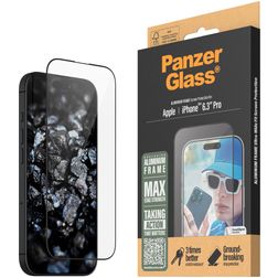 PanzerGlass Ultra-Wide Fit iPhone 16 Pro Tvrzené sklo Ochrana displeje - kompatibilní s pouzdry + Instalační rámeček