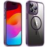 Valenta Trend iPhone 14 Pro MagSafe Hardcase Back cover - Trasparente / Viola