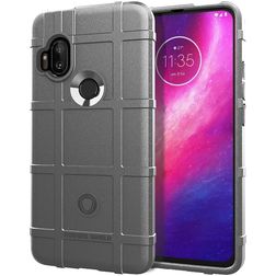 Mobigear Rugged Shield Motorola One Hyper Flexibel TPU Skal Stötsäkert - Grå