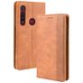 Mobigear Sensation Motorola Moto G8 Plus Plånboksfodral med sedelfack - Konjak