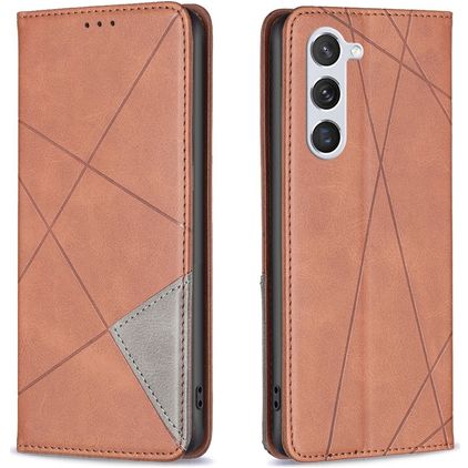 Mobigear Rhombus Slim Samsung Galaxy S25 Pungetui - Brun