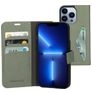 Mobiparts Classic Wallet iPhone 13 Pro Lompakkokotelo + Setelitasku - Stone Green