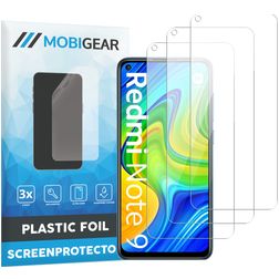 Mobigear Xiaomi Redmi Note 9 Screen Protector Film - Case Friendly (3-Pack)