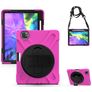 Mobigear SureGrip XGuard iPad Pro 11 polegadas (2022) Capa Plástico rígido / Silicone Capa traseira + Suporte para caneta stylus + Alça de ombro + Suporte - Rosa