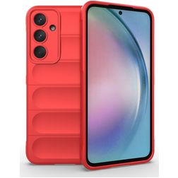 Mobigear Bumpy Samsung Galaxy A55 TPU flexible Carcasa - Rojo