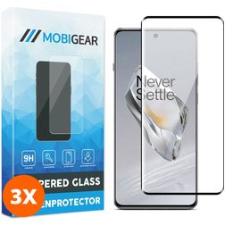 Mobigear Premium OnePlus 12 Vidro temperado Película de ecrã - Compatível com capas - Preto (Pack de 3)