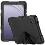 Xccess Survivor Essential Samsung Galaxy Tab A9 (2023) Capa Plástico rígido / Silicone Capa traseira + Suporte - Preto