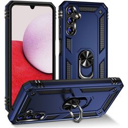 Mobigear Armor Ring Samsung Galaxy A14 Hårdt Bagsidecover Stødsikkert med ringholder - Blå