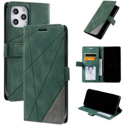 Mobigear Rhombus iPhone 12 Pro Max Pungetui med Seddelrum - Grøn
