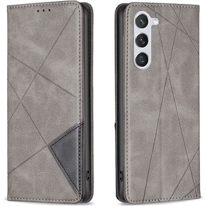 Mobigear Rhombus Slim Samsung Galaxy S24 Plånboksfodral - Grå