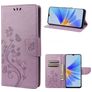 Mobigear Flowers OPPO A17 Funda tipo libro Cartera - Morado