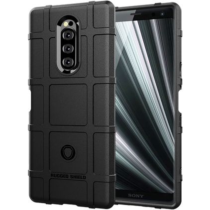 Mobigear Rugged Shield Sony Xperia 1 Flexible TPU Back cover Shockproof - Black
