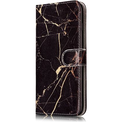 Mobigear Marble iPhone 7 Plus Wallet case - Black