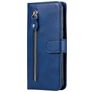 Mobigear Zipper Xiaomi Redmi Note 9 Cover a libro portafoglio - Blu