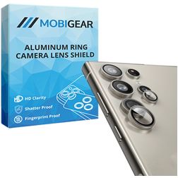 Mobigear Single Samsung Galaxy S24 Ultra Cristal templado Protector de lente de cámara - Compatible con fundas - Gris