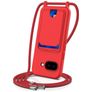 Mobigear Lanyard Card Google Pixel 10a Silikoni Suojakuori kaulanauhalla + Korttitasku - Punainen +