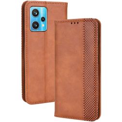Mobigear Sensation Realme 9 Pro Plus Cover a libro portafoglio - Marrone