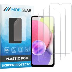 Mobigear Samsung Galaxy A03 Protector de pantalla Film - Compatible con fundas (pack de 3)