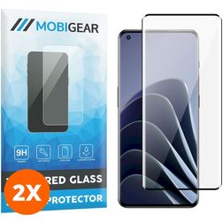 Mobigear Premium OnePlus 11 Tempered Glass Screen Protector - Case Friendly - Black (2-Pack)
