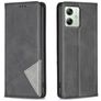 Mobigear Rhombus Slim Motorola Moto G54 Funda tipo libro - Negro