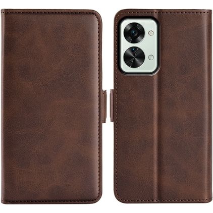 Mobigear Slim Magnet OnePlus Nord 2T 5G Funda tipo libro Cartera - Marrón