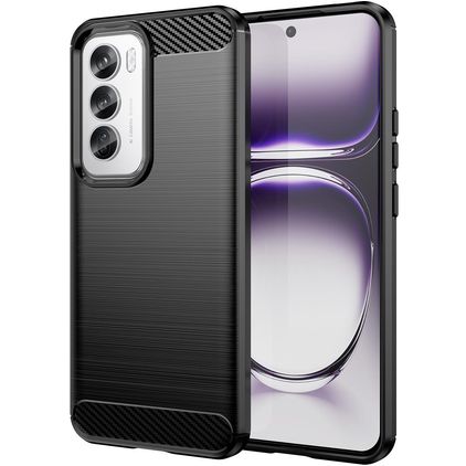 Mobigear Brushed Slim OPPO Reno 12 Pro Flexibel TPU Skal - Svart