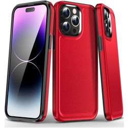 Mobigear Slim Armor iPhone 15 Pro Max Hardcase Etui plecki Wstrząsoodporne - Czerwony