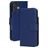 Mobiparts Wallet iPhone 17 MagSafe Genuine Leather Wallet case - Blue