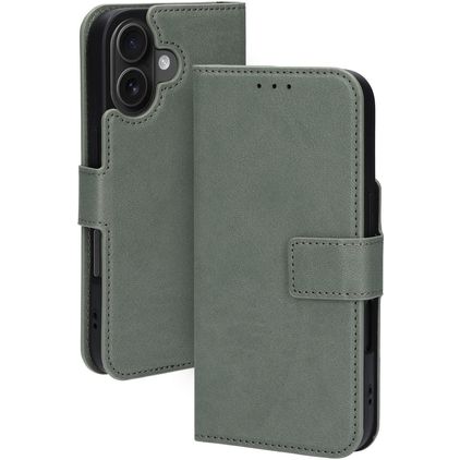 Mobiparts Classic Wallet MagSafe iPhone 16 Wallet case - Stone Green