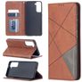 Mobigear Rhombus Slim Samsung Galaxy S21 Cover a libro - Marrone