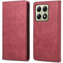 Mobigear Wallet Xiaomi 14T Lompakkokotelo + Setelitasku - Punainen