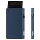 Valenta Cardprotector Tarjetero Aluminio - 7 tarjetas - Compatible con MagSafe - Azul