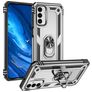 Mobigear Armor Ring Samsung Galaxy M23 Hard Case Back cover Shockproof with Ring Holder - Silver