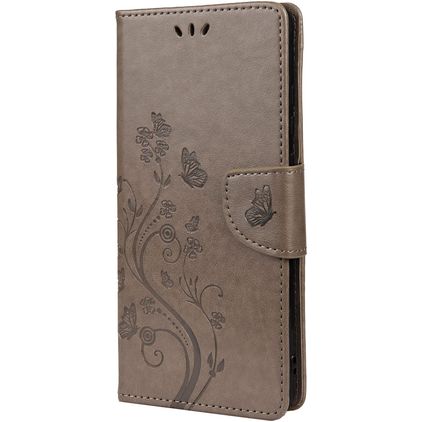 Mobigear Flowers Xiaomi Redmi Note 10 5G Cover a libro portafoglio - Grigio