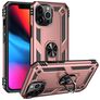 Mobigear Armor Ring iPhone 14 Pro Plástico rígido Capa traseira Antichoque com anel - Rosa dourado