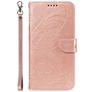 Mobigear Butterfly Samsung Galaxy S25 Plus Pungetui med Seddelrum - Rosaguld