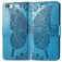 Mobigear Butterfly iPhone SE (2022) Funda tipo libro Cartera - Azul