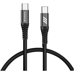 Mobigear Nylon Cable USB-C a USB-C 0,4 m - Negro