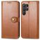 Mobigear Snap Button Samsung Galaxy S25 Wallet case - Brown