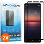 Mobigear Premium Sony Xperia 1 II Tempered Glass Screen Protector - Case Friendly - Black (2-Pack)