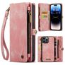 CaseMe 008 iPhone 15 Pro Funda tipo libro 2 en 1 con carcasa extraíble Cartera - Rosa