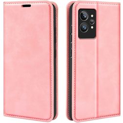 Mobigear Retro Slim Realme GT2 Pro Pungetui med Seddelrum - Lyserød