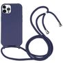 Mobigear Lanyard iPhone 16 Pro Max Silikon Etui ze smyczą - Ciemnoniebieski
