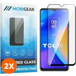 Mobigear Premium TCL 20 SE Cristal templado Protector de pantalla - Compatible con fundas - Negro (pack de 2)