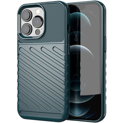Mobigear Groove iPhone 13 Pro Max TPU flexível Capa traseira - Verde